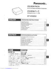 Panasonic CF-VCD252 Operating Instructions Manual