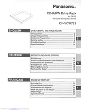 Panasonic CF-VCW721 Operating Instructions Manual