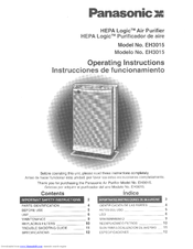 Panasonic EH3015 - AIR PURIFIER-PHCC Operating Instructions Manual