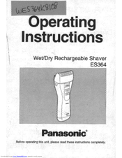 Panasonic ES-364 Operating Instructions Manual