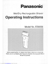 Panasonic ES-8056 Operating Instructions Manual