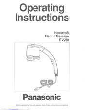 Panasonic EV-281 Operating Instructions Manual