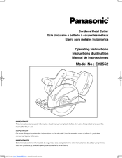Panasonic EY3552 - 18V METAL SAW Operating Instructions Manual
