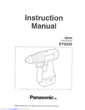 Panasonic EY6230 - CORDLES DRILL&DRIVER Instruction Manual