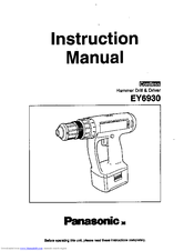 Panasonic EY6930 - HAMMER DRILL Instruction Manual