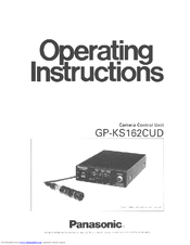 Panasonic GPKS162CUD - CONTROL UNIT Operating Instructions Manual