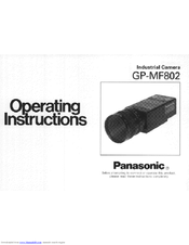 Panasonic GPMF802 - IND CAMERA Operating Instructions Manual