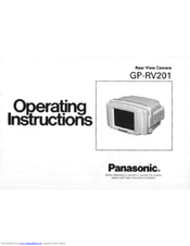 Panasonic GPRV201 - REAR VIEW CAMERA Operating Instructions Manual