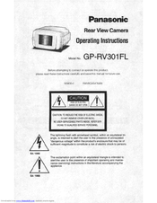 Panasonic GPRV301FL - REAR VIEW CAMERA Operating Instructions Manual