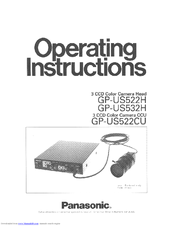 Panasonic GPUS522CU - COLOR CAMERA Operating Instructions Manual