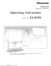 Panasonic Panaboard KX-B730 Operating Instructions Manual