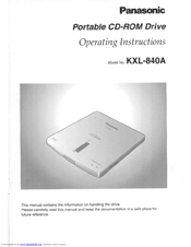 Panasonic KX-L840A Operating Instructions Manual