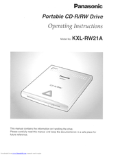 Panasonic KX-LRW21A Operating Instructions Manual