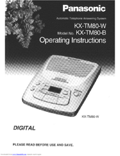 Panasonic KX-TM80B User Manual