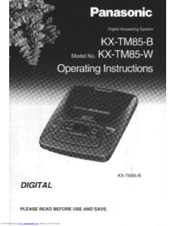 Panasonic KX-TM85B User Manual