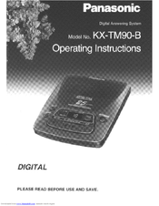 Panasonic KX-TM90B User Manual
