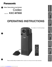 Panasonic KXCM7800 - VIDEO TELECONFERENCI Operating Instructions Manual
