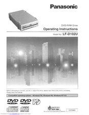 Panasonic LF-D102U Operating Instructions Manual