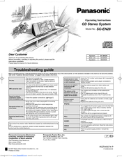 Panasonic SA-EN28 Troubleshooting Manual