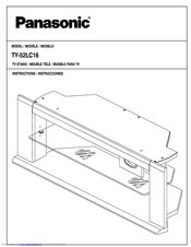 Panasonic TY52LC16 - TELEVISION STAND MULTI-LANG Instructions Manual