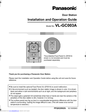 Panasonic VL-GC003A Installation And Operation Manual