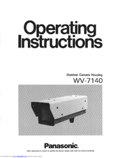 Panasonic WV-7140 Operating Instructions Manual