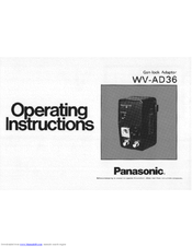 Panasonic WVAD36 - CL CAMERA ACCESS Operating Instructions Manual