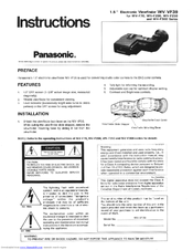 Panasonic WV-VF39 Instructions