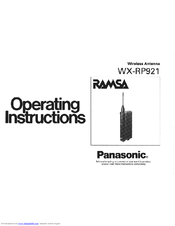 Panasonic Ramsa WX-RP921 Operating Instructions Manual