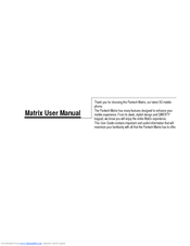 Pantech Matrix User Manual