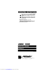 Peavey AMA 1200 Operating Instructions Manual