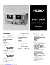 Peavey DPS 1000 Specifications