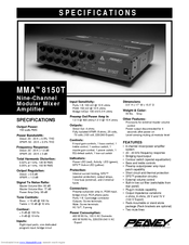 Peavey MMA 8150T II Specifications