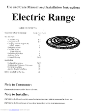 Premier EDK340W Use And Care Manual