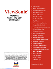 Viewsonic VX2451mhp-LED User Manual