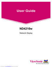 Viewsonic ND4210w User Manual