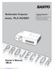 Sanyo PLC-XU3001 Owner's Manual