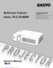Sanyo PLC-XU4000 - 4000 Lumens Owner's Manual