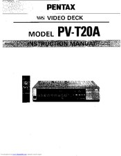 Pentax PV-T20A Instruction Manual