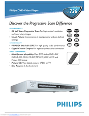 Philips DVD726AT/17 Specifications