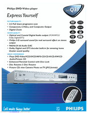 Philips DVDQ35 Technical Specifications