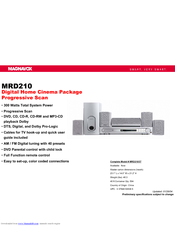 Magnavox MRD210 Specifications