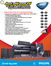 Philips MX990DHT99 Specification Sheet