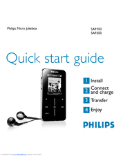 Philips 2GB-FLASH AUDIO PLAYER SA9200-17B - Quick Start Manual