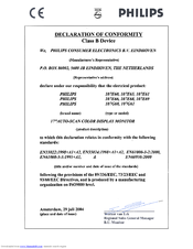 Philips 107E61-27B Declaration Of Conformity