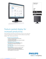 Philips Brilliance 170S9FB Specification Sheet