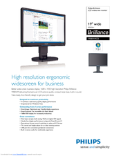 Philips 190BW9 Specifications
