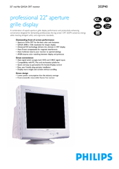 Philips 202P40/94 Specification Sheet