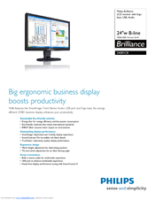 Philips Brilliance 240B1CB/27 Specifications