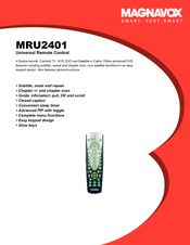 Magnavox MRU2401 - Universal Remote Control Specifications